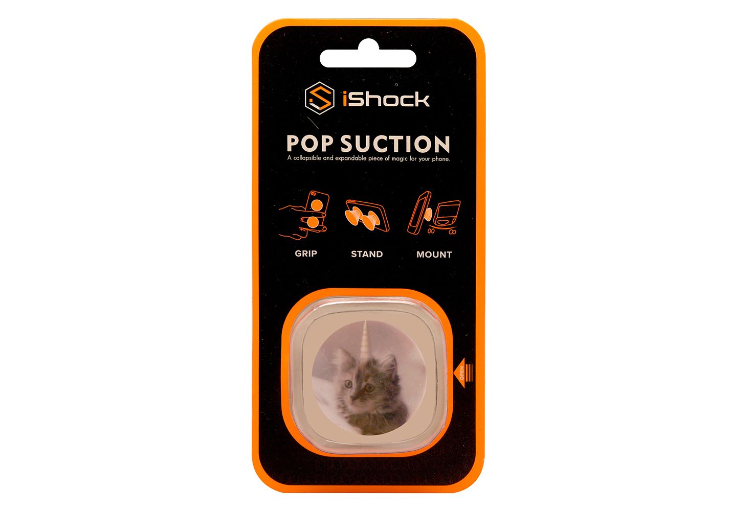 iShock Pop Suction Phone Grip Stand - Cat