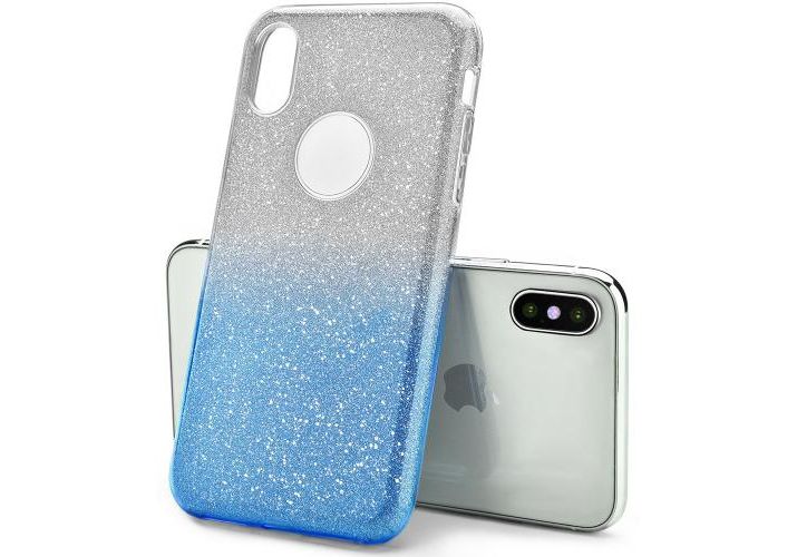 iPhone XS Max TPU Glitter Blue Case