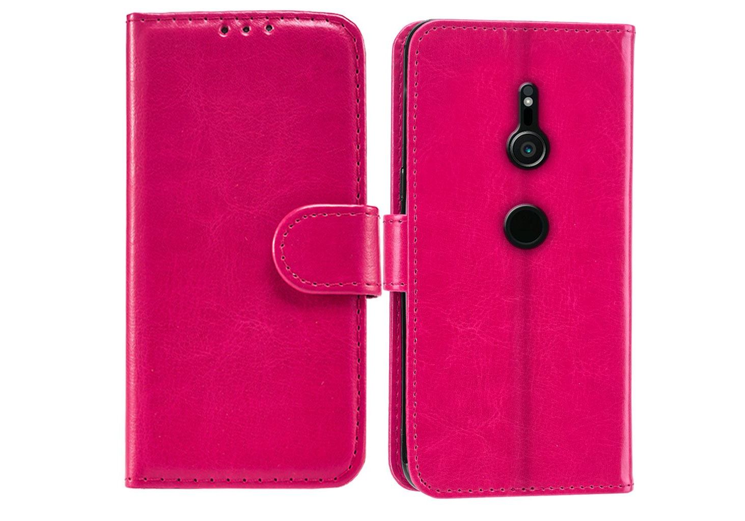 Sony Xperia XZ2 PU Leather Wallet Case - Pink