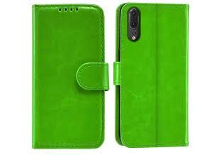 Huawei P20 PU Leather Wallet Case - Green
