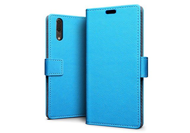 Huawei P20 PU Leather Wallet Case - Blue