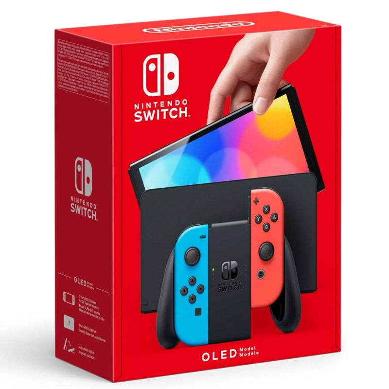 Nintendo Switch (OLED Model) - Neon Blue/Neon Red